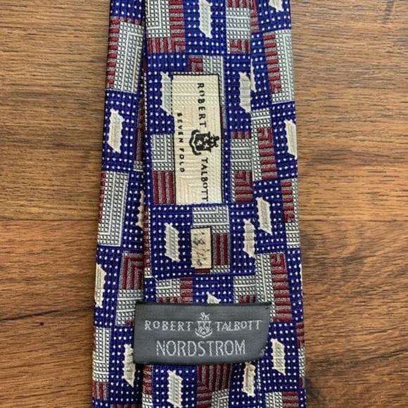 Robert Talbott “Seven Fold” Red, White & Blue Tie - Picture 2 of 8